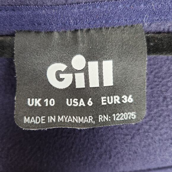 GILL MARINE Jacket Womens Size 6 Blue Full Zip Knit Fleece Zip Pockets - Picture 8 of 12